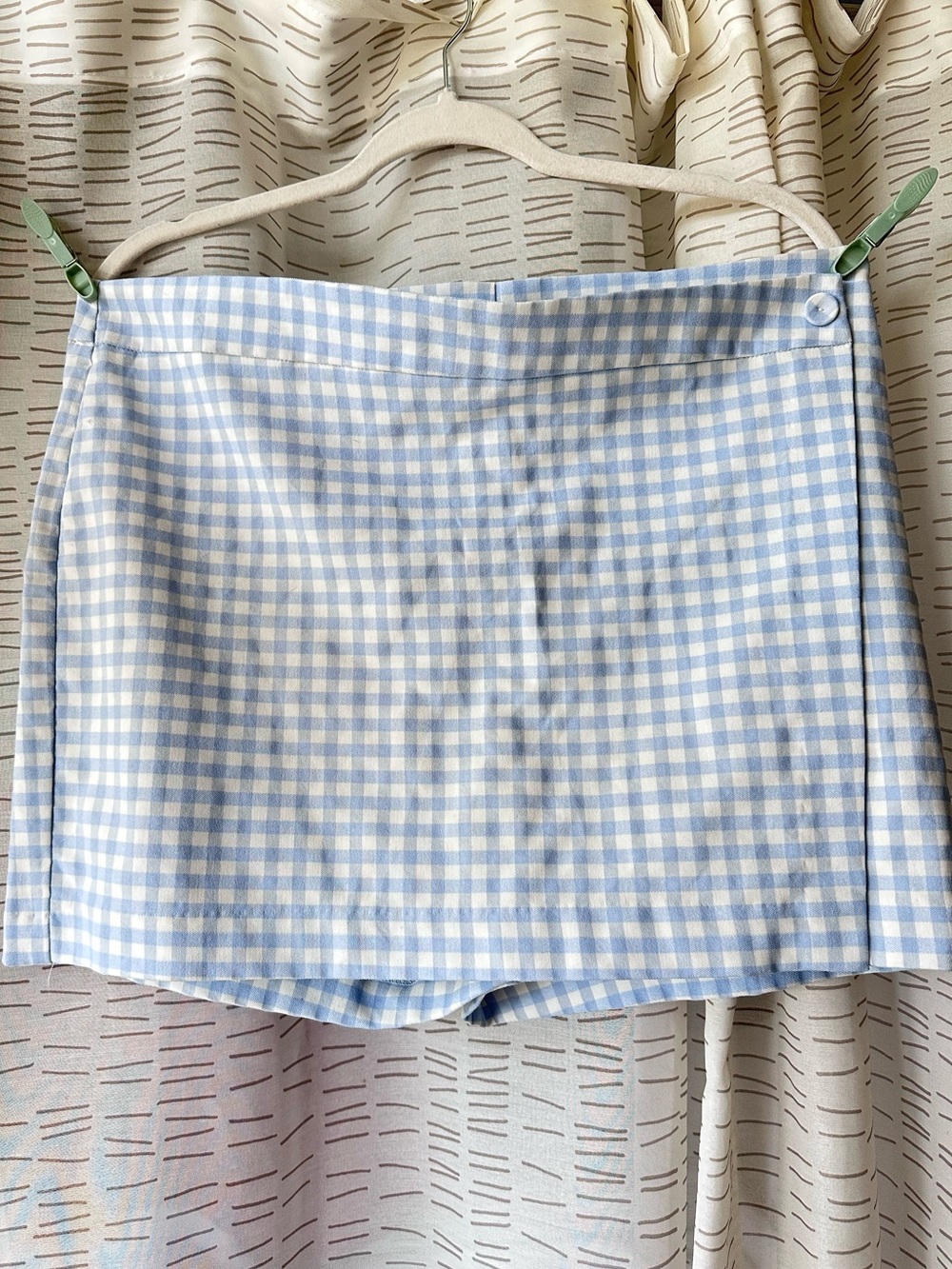 Jules & Leopold Blue and White Gingham Skort